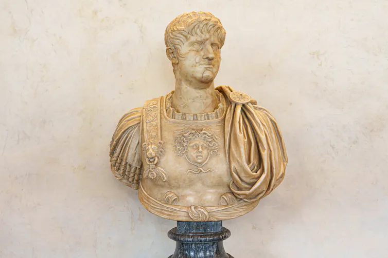 Florence, Italy, January 4, 2024: Bust of Nero