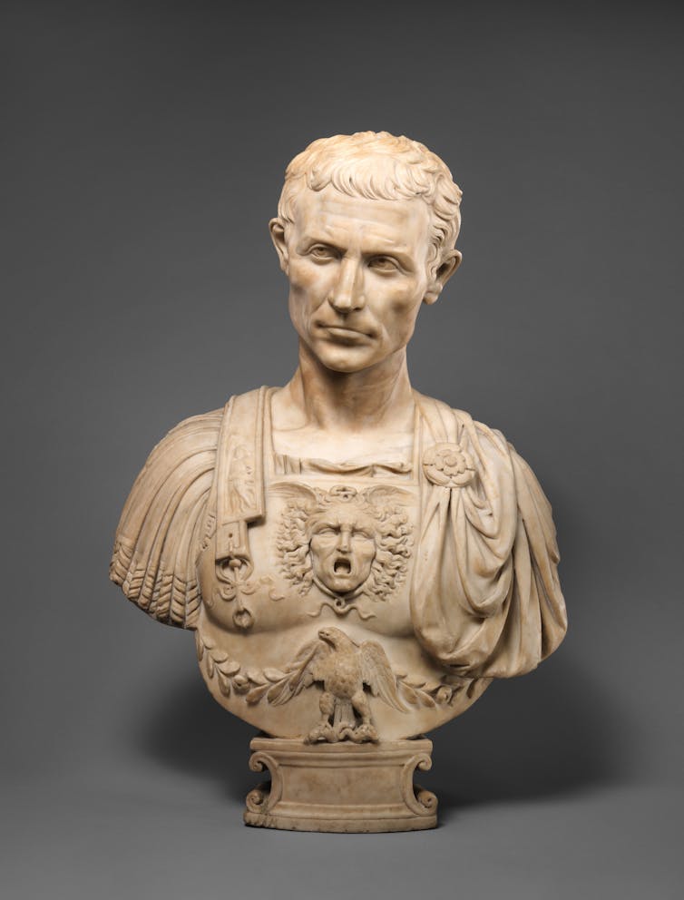 A sculpted bust of Julius Caesar by Andrea di Pietro di Marco Ferrucci, 1465–1526, Florence.