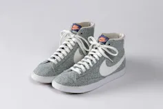 A pair of Nike trainers in William Morris's 'Willow Bough' design.