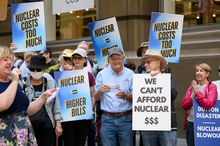 protest against nuclear in Australia.