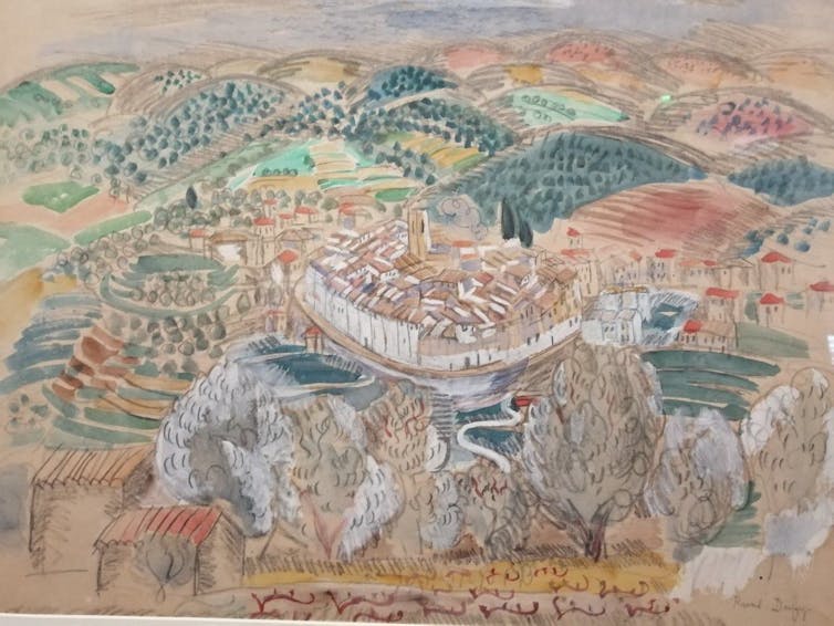 Raoul Dufy, Vue des remparts de Saint-Paul-de-Vence, 1919 : une diversité d’écosystèmes