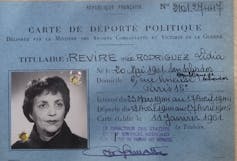 Carnet de deportada política de Lidia Revire