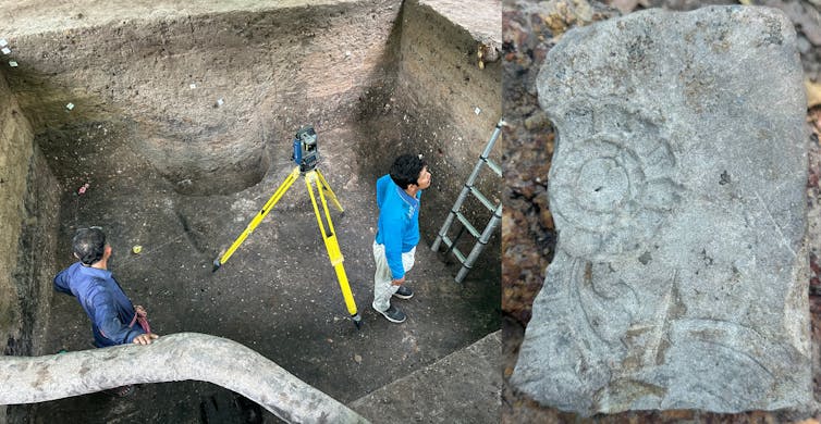 Angkor: Uncover the secrets and techniques of Khmer Bronze Remelpieeces 1 Working level of the royal foundry of Angkor during the statement, digging campaign 2024; The fragment of the sandbladed mold applied to wax.