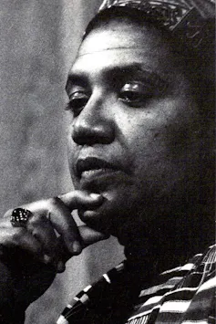 Audre Lorde looking pensive