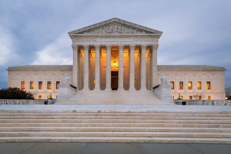 View from front steps of US Supreme Court