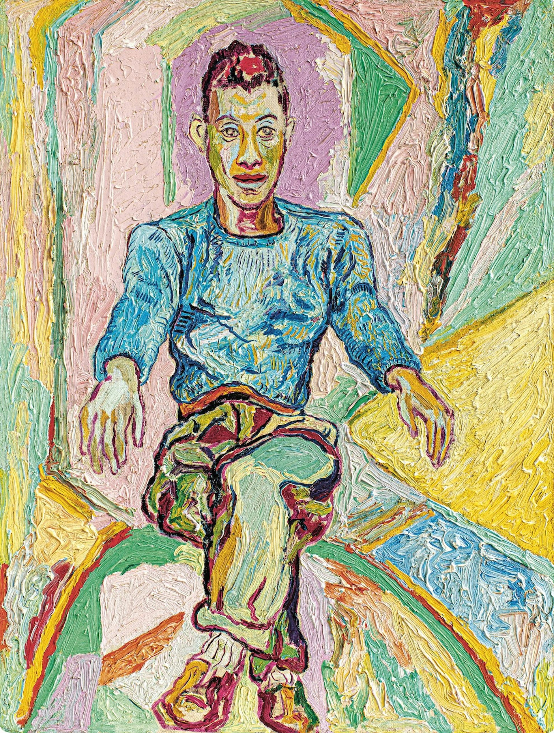 Beauford Delaney, James Baldwin, vers 1945-1950. Huile sur toile, 61 × 45,7 cm.