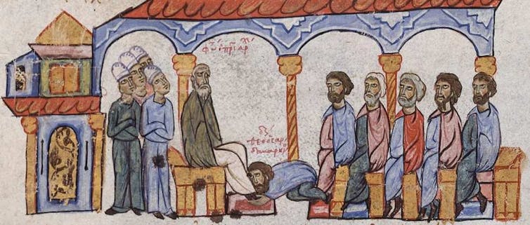 Iluminación en la cría de invierno de Manwining matritensis_ sinopsis de la historia de Juan Ekilitze, en la que se hace referencia al juicio que Fontio enfrentó antes de su muerte.