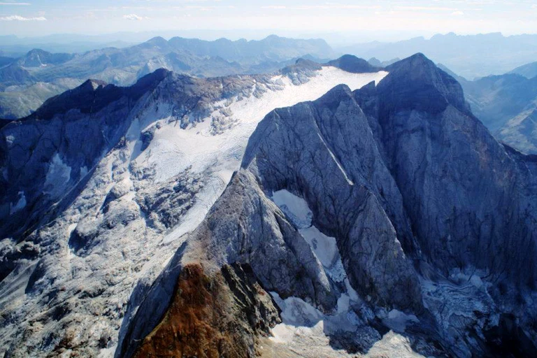 Pyrenean glacier and mountains