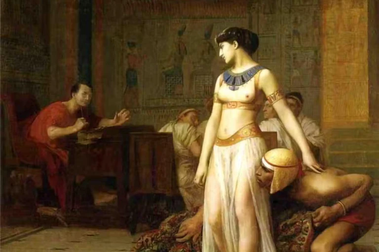 Cléopâtre devant César (1866), Jean-Léon Gêrome, huile sur toile. Collection privée