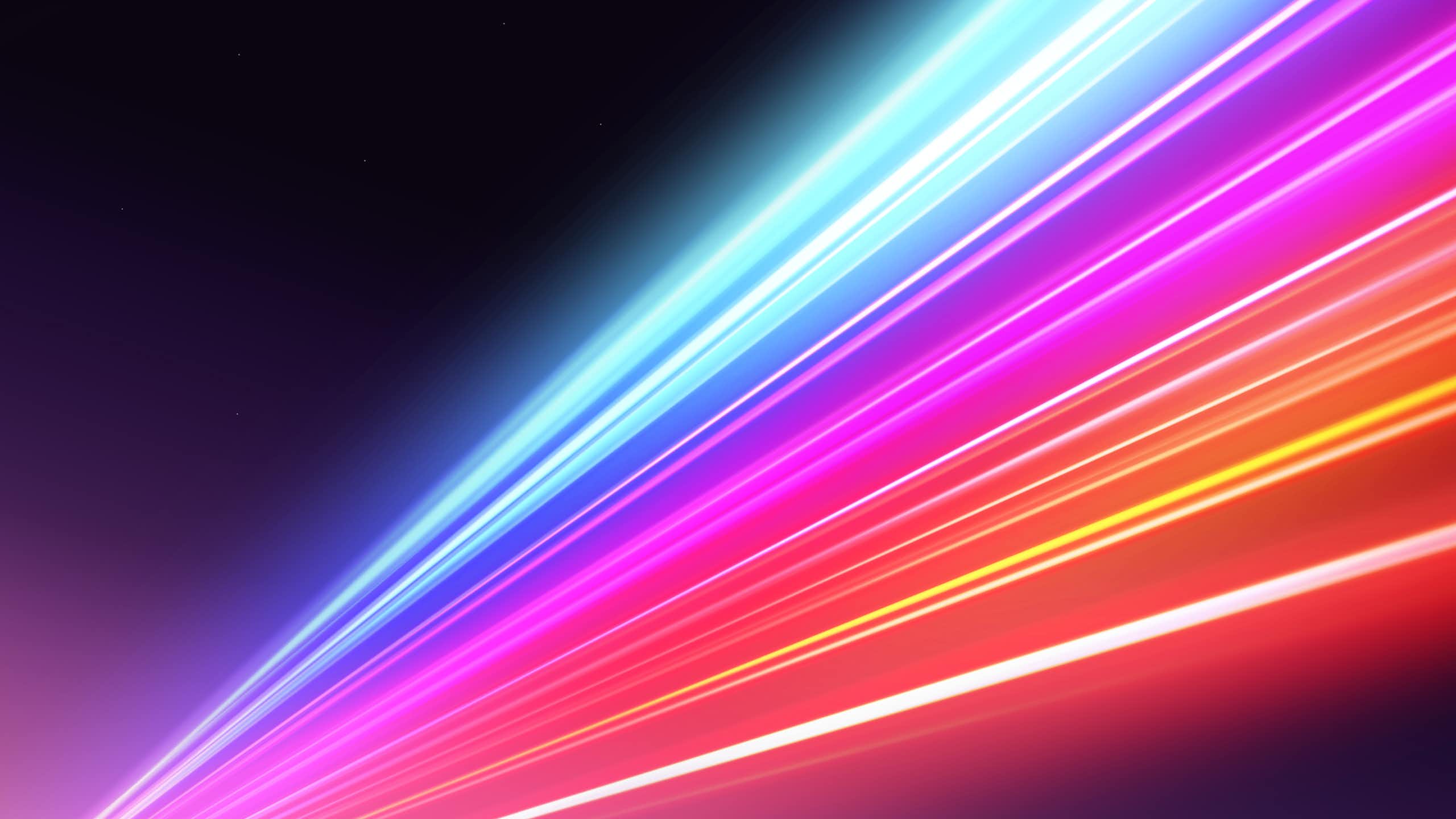 An artist's concept of bands of light streaking across a night sky.