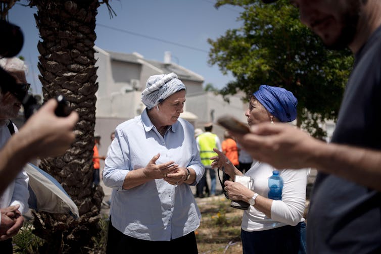 Israeli plan to occupy all of Gaza may just open the door for annexation of the West Financial institution 1 Daniella Weiss, an elderly Israeli woman, talks with another woman at a rally near Gaza.