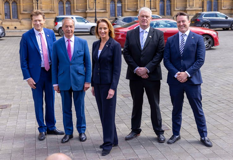 To fend off Reform, mainstream events should deal with the tangible decline of British cities 1 Reform MPs in front of the Westminster parliament.