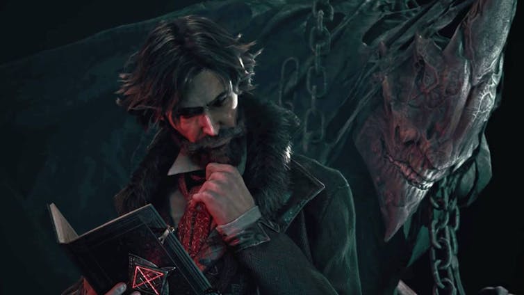 Video video games to be informed in regards to the historical past of Europe and really feel Europe 1 The man reads a book and thinks while the monster is behind him.
