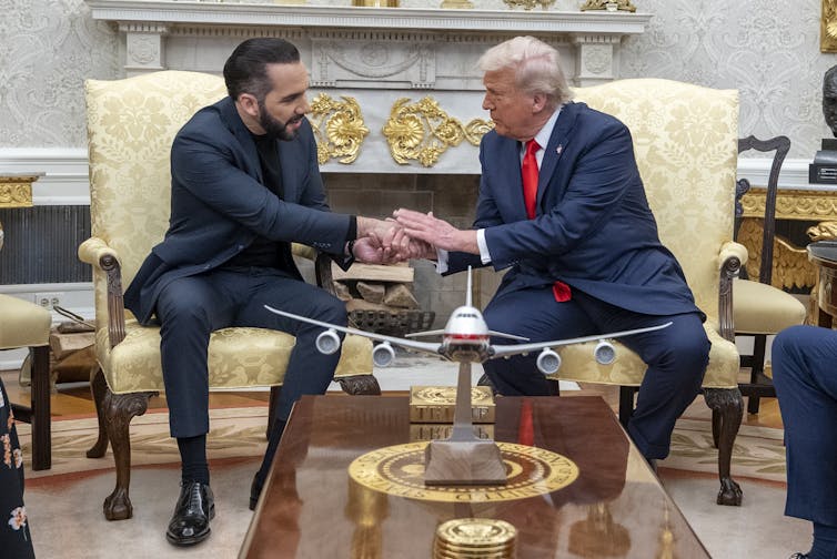Seven nations in Latin The united states the place human rights are taking the most important hit 3 Donald Trump and Nayib Bukele shake hands in the Oval Office.