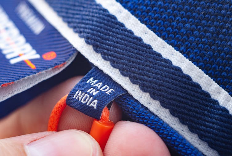 made in india clothing label