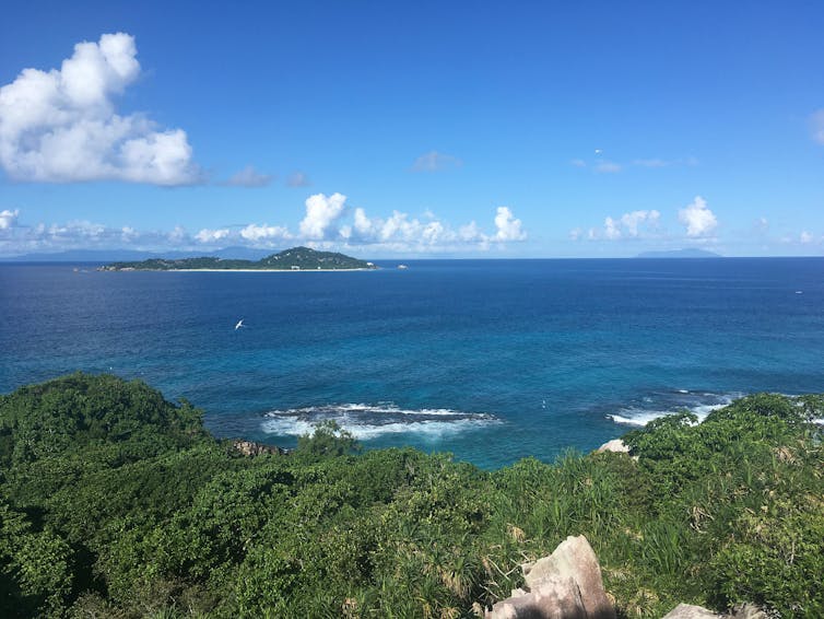 tropical island view of sea.