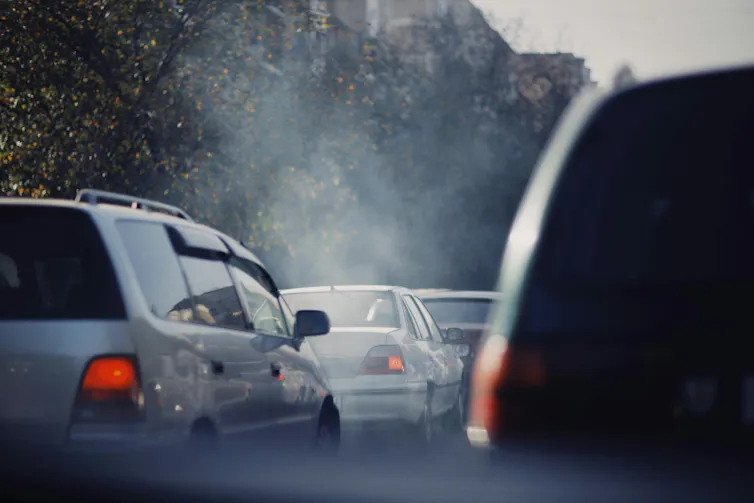 Car exhaust fumes