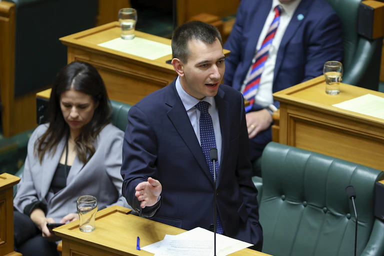 New Zealand's health minister Simeon Brown during question time.