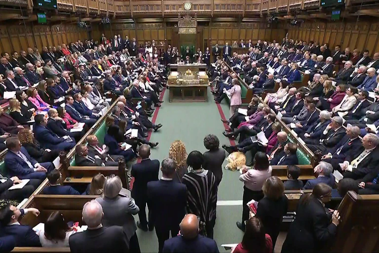 MPs in the House of Commons chamber.
