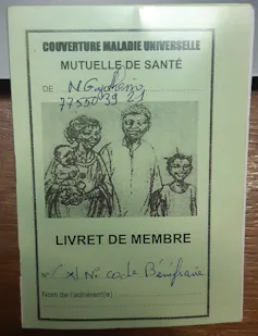 Carnet type d’une personne qui adhère à la mutuelle de Ngayokhème au Sénégal, dans la zone d’étude du projet UNISSahel