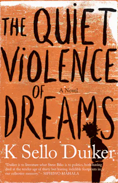 A book cover in orange with an illustration of a person with an Afro.