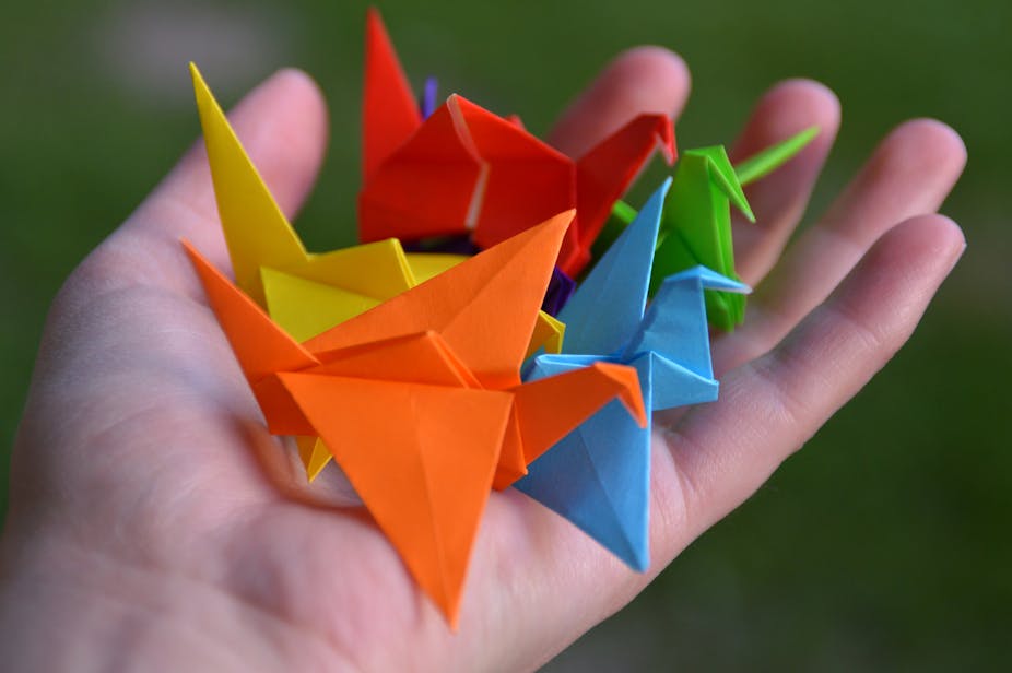 Origami: mathematics in creasing