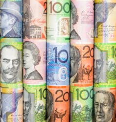 Australian assorted cash notes
