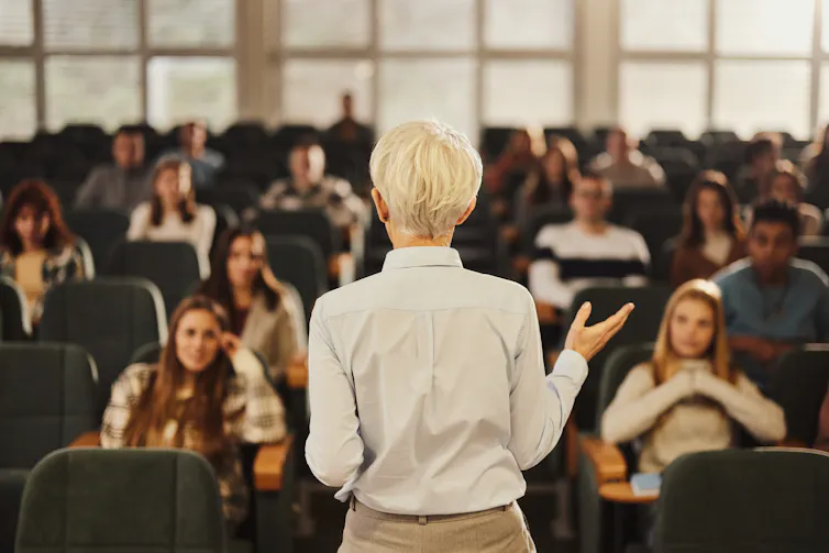 Person giving a talk.