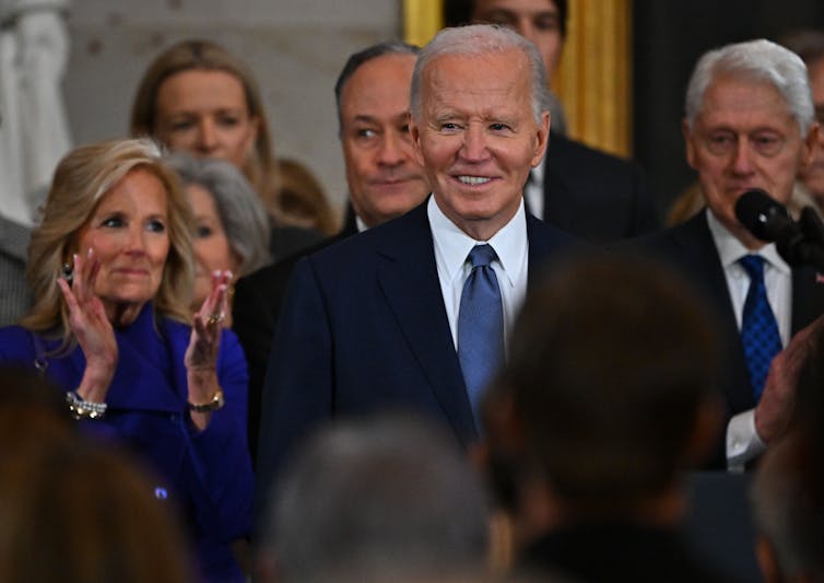 American lady Jal Biden and President Joe Biden arrive at the 60th opening ceremony