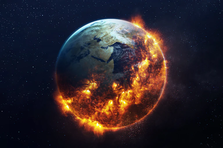 burning planet
