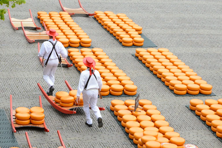 Marché au fromage à Alkmaar, Pays-Bas