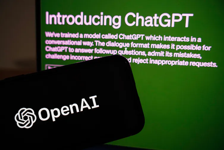 A screen reading 'Introducing ChatGPT'