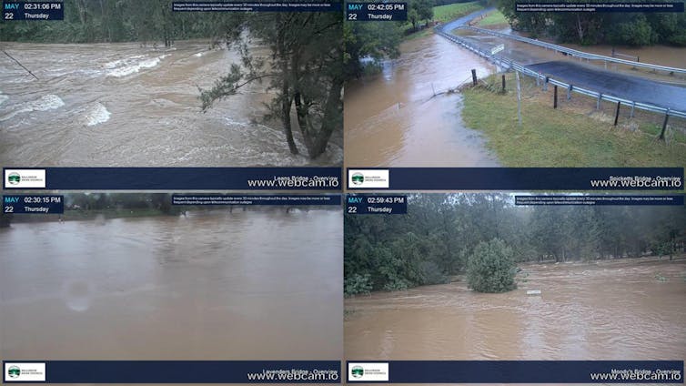 Bridge cameras reveal flooding around Bellingen council in northern NSW