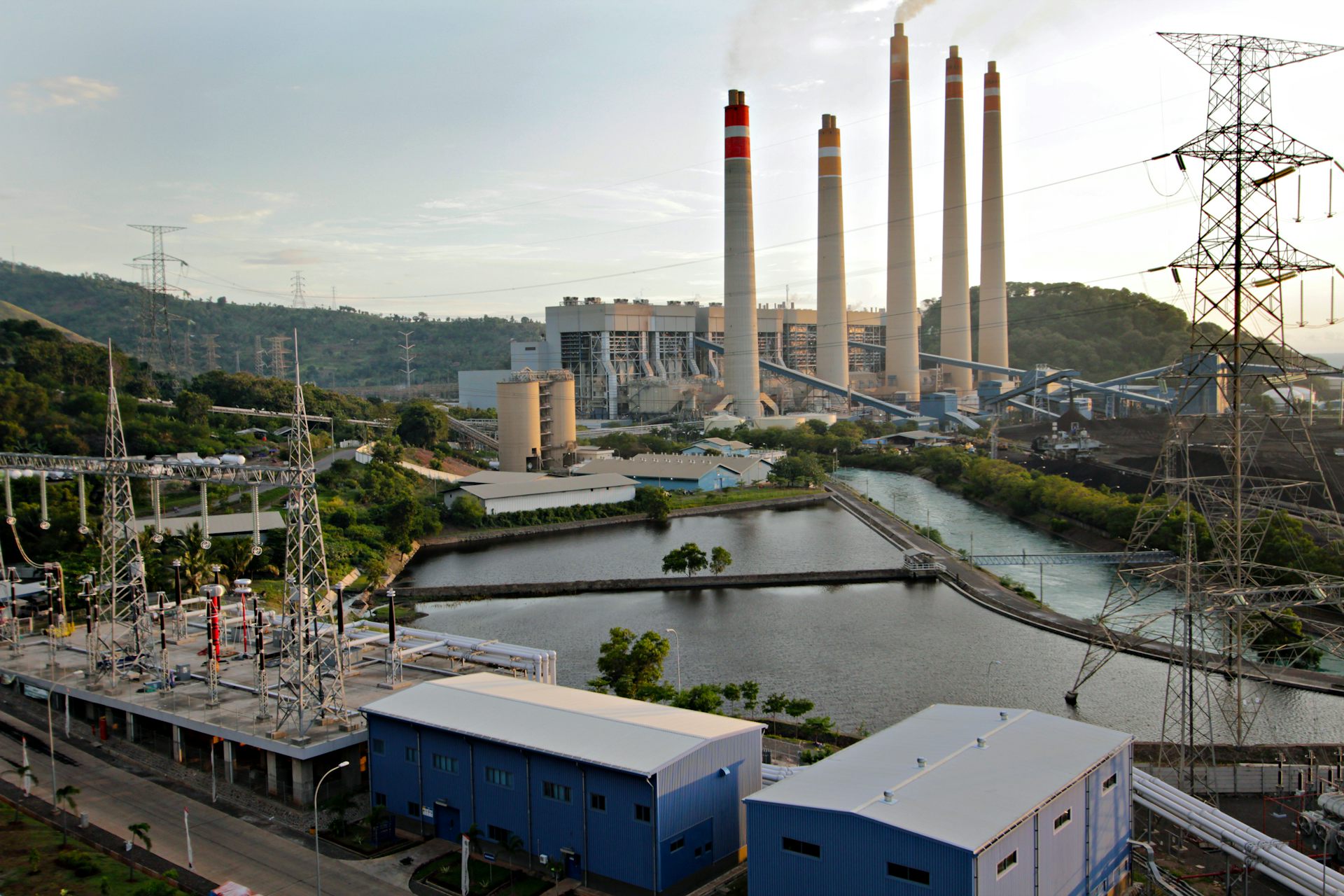 A coal power plant.