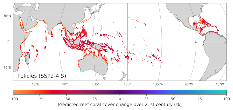 Coral reefs face an unsure restoration from the 4th international mass bleaching tournament – can local weather refuges assist? 2 file 20250525 56 mu4lp9.png?ixlib=rb 4.1