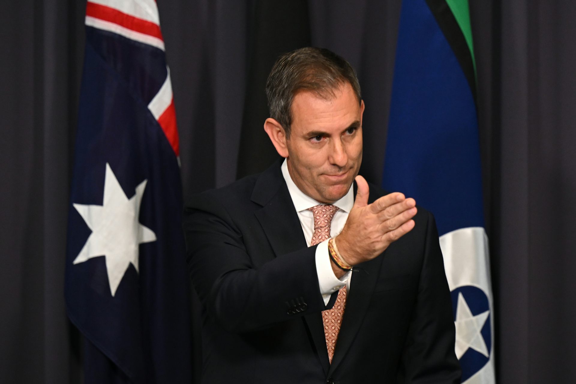 Treasurer Jim Chalmers during a press conference.
