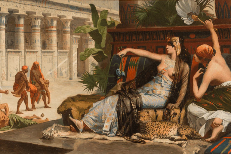 Alexandre Cabanel, Cléopâtre essayant des poisons sur des condamnés à mort, 1883, huile sur toile, 59 x 100 cm, Paris, Galerie Michel Descours.