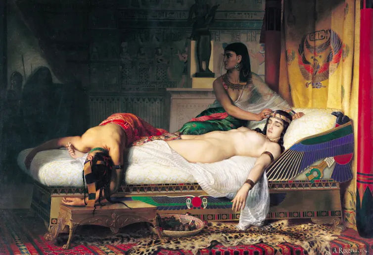 « La Mort de Cléopâtre », 1874. Huile sur toile, Jean André Rixens (1846-1925)