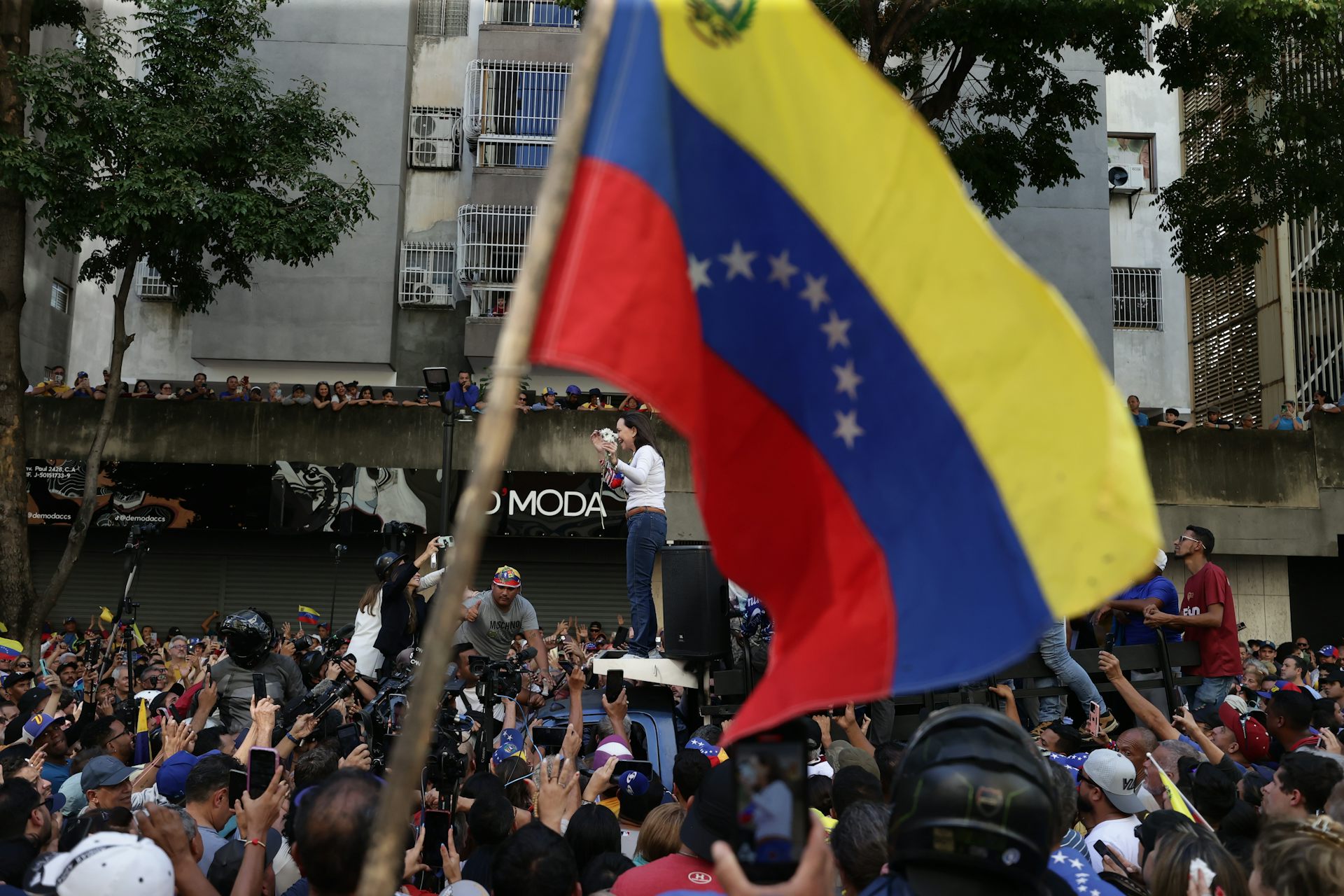 Opposition supporters during a rally in Caracas, Venezuela.
