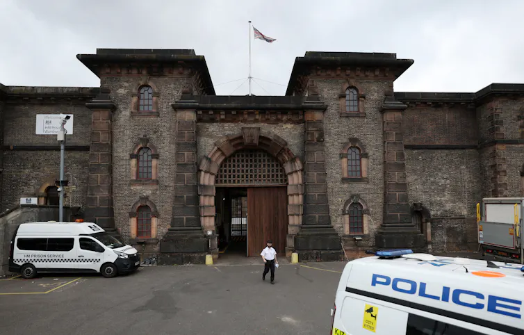 Front gate of Victorian-era prison HMP Wandsworth