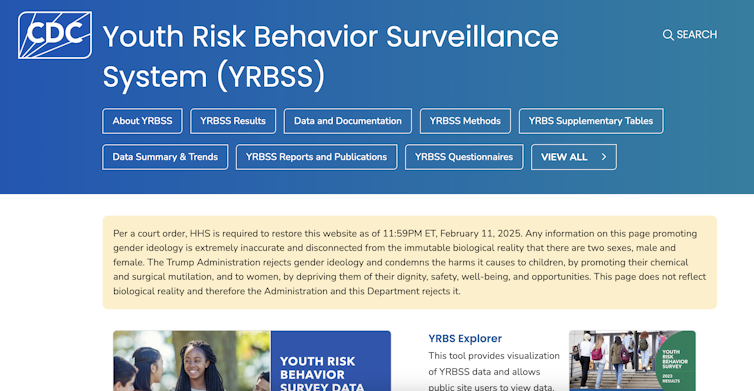 A screenshot of a page from a government website, where the Trump administration states that it rejects the