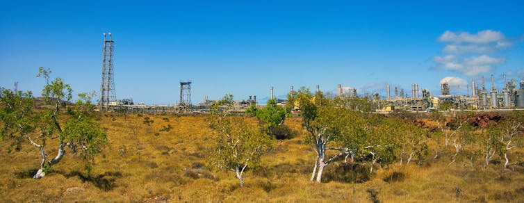 karratha gas plant panorama