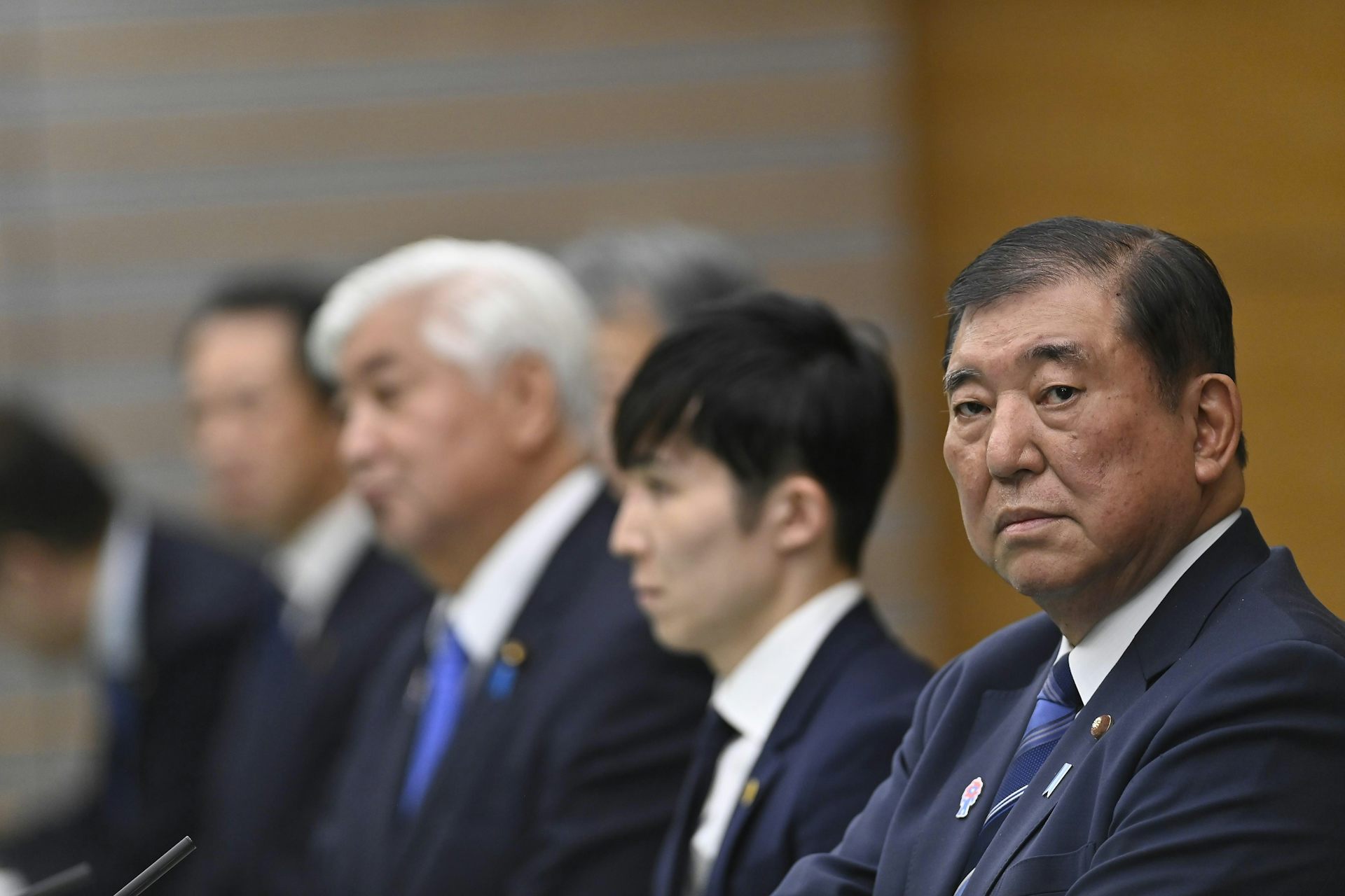 Japanese prime minister Shigeru Ishiba at a Nato meeting.
