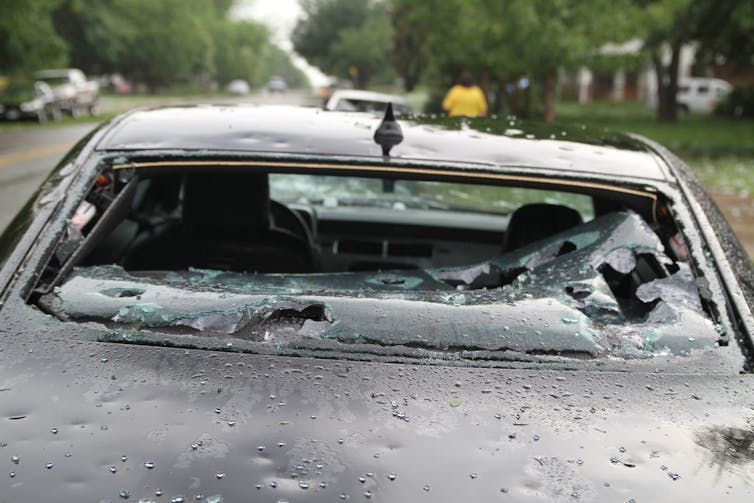 Hail can damage vehicles as well as roofs, agriculture and other property.