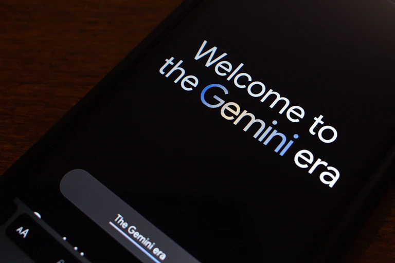 Google's AI chatbot, Gemini, displayed on a mobile phone screen.