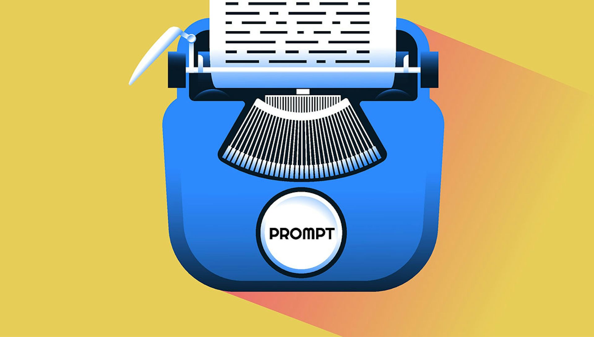 Ilustración de una máquina de escribir.