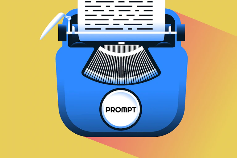 Ilustración de una máquina de escribir.