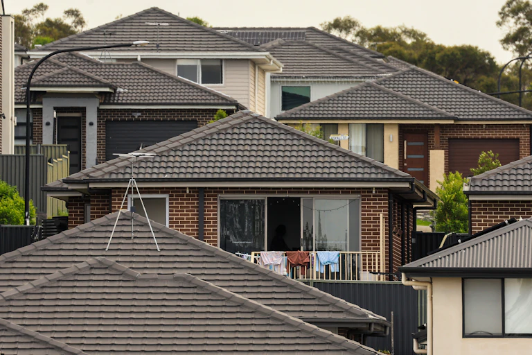 Suburban houses in Australia