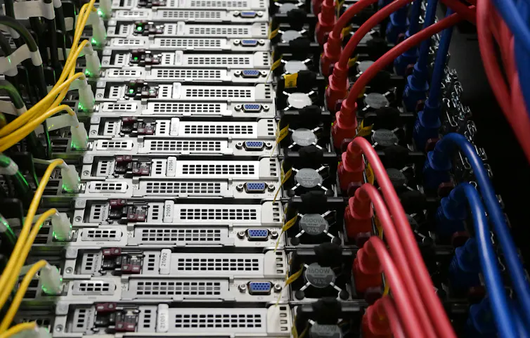 A close-up of a rack of electronics.