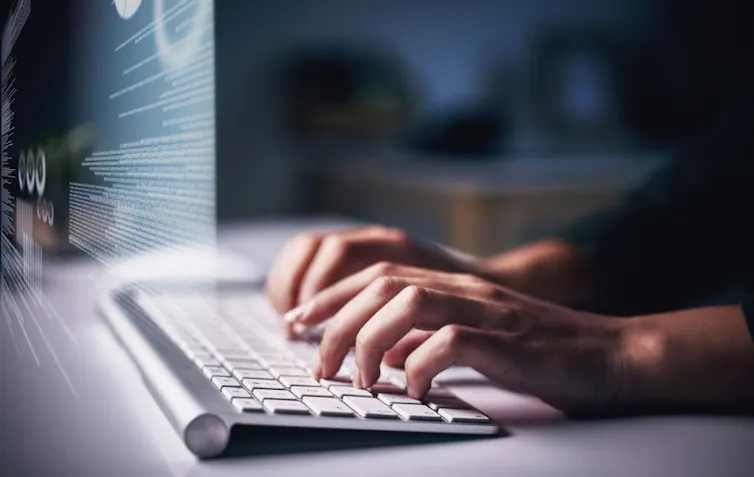 Hands on a keyboard